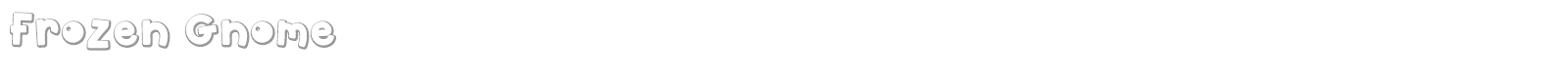 Frozen Gnome font preview